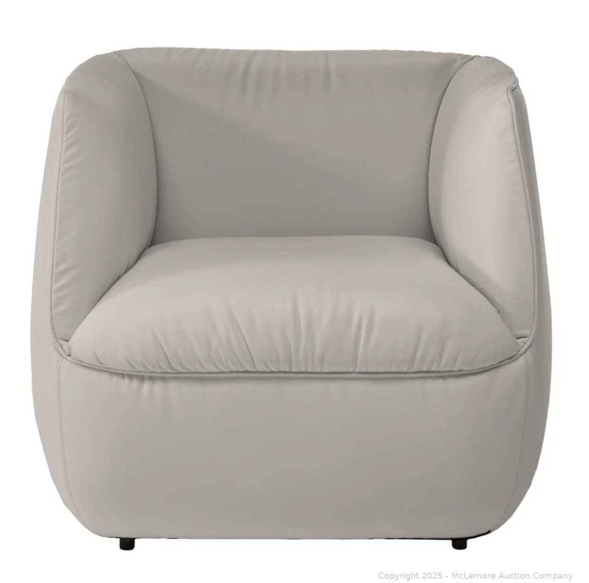 Natuzzi Leather Swivel Chair