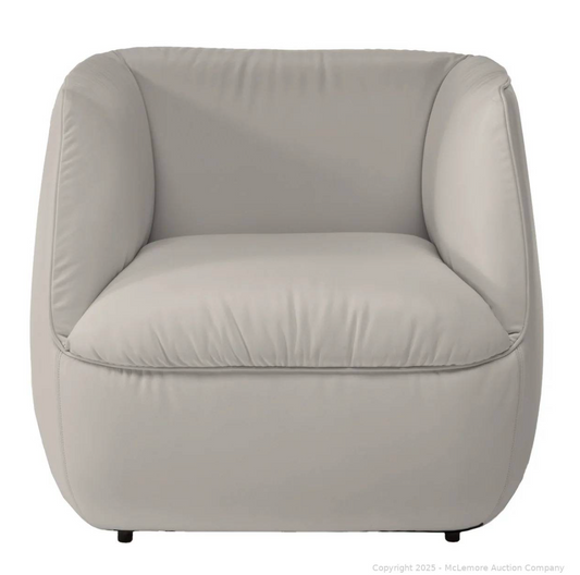 Natuzzi Leather Swivel Chair