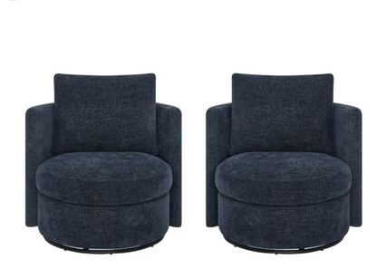 Blue Swivel Chair 2pc