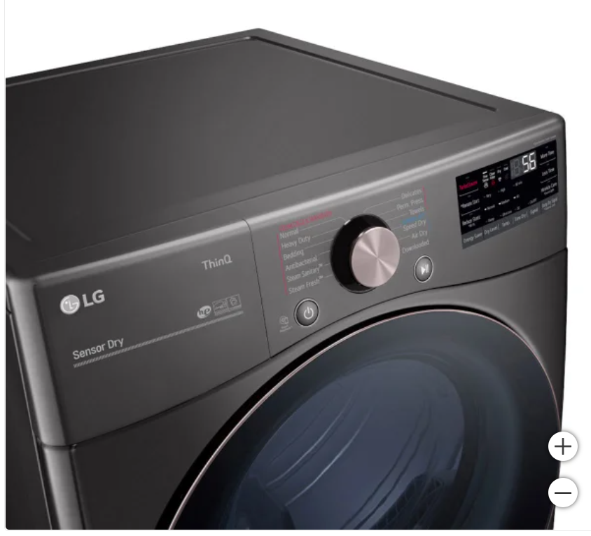 LG 7.4 Cu. Ft. Smart Front Load Electric Dryer with TurboSteam™ & Built-In Intelligence