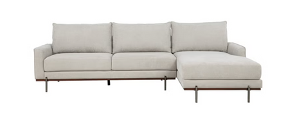 Myla 2-Piece Fabric Sofa Chaise – Taupe