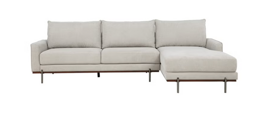 Myla 2-Piece Fabric Sofa Chaise – Taupe