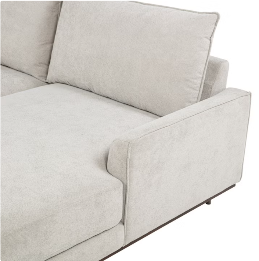 Myla 2-Piece Fabric Sofa Chaise – Taupe