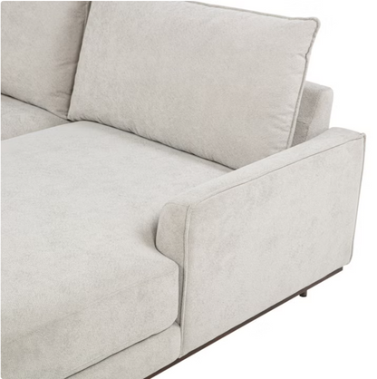Myla 2-Piece Fabric Sofa Chaise – Taupe