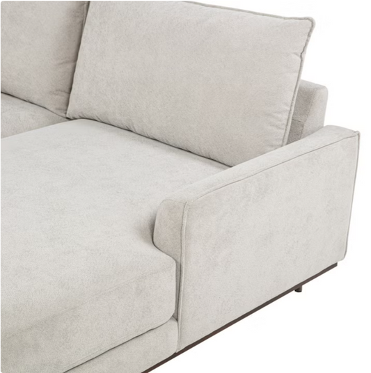 Myla 2-Piece Fabric Sofa Chaise – Taupe