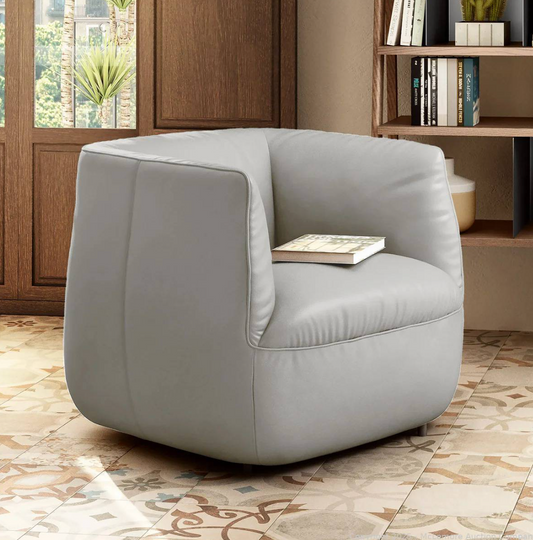 Natuzzi Leather Swivel Chair
