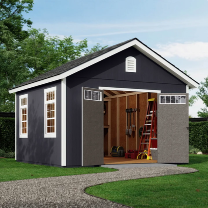 Yardline Large Wood Storage Shed with Loft & Floor System