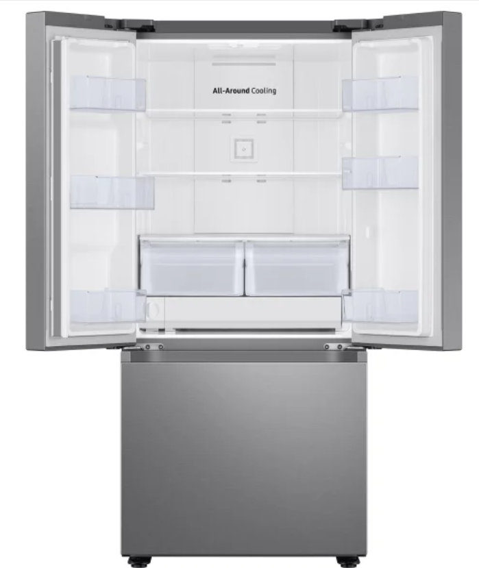 Samsung 22 Cu. Ft. Smart 3-Door French Door Refrigerator with External Water Dispenser