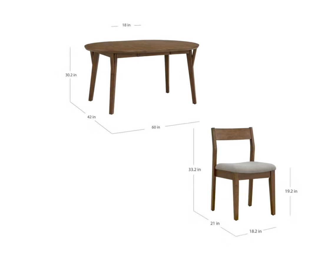 Rayven Dining Table & 4 Chairs