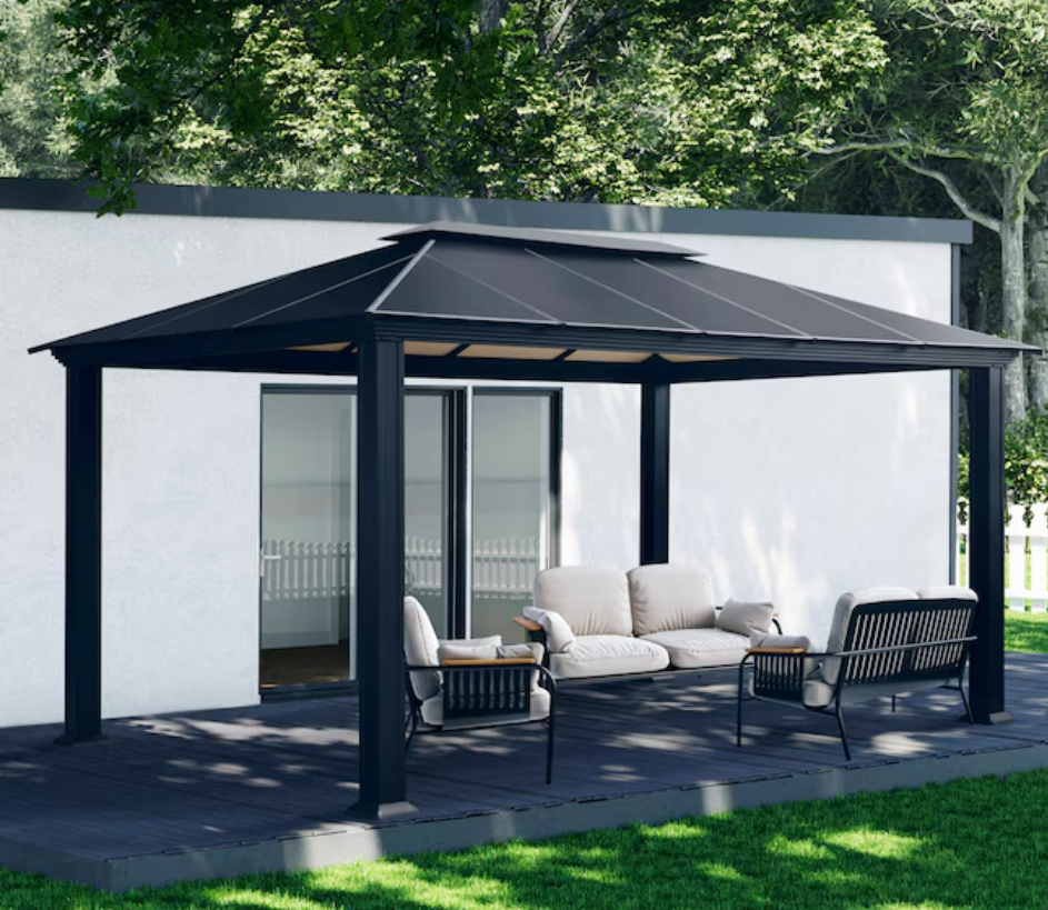 Paragon Outdoor Santa Monica Hardtop Gazebo – 12' x 16'