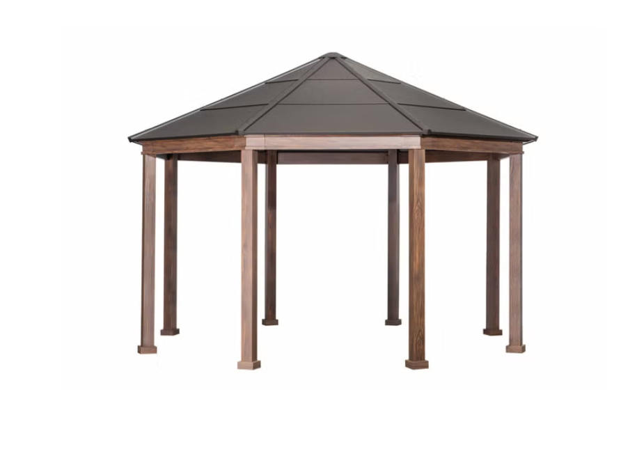 Sunjoy Daybreak Octagon Hardtop Gazebo – 14.9' x 14.9'