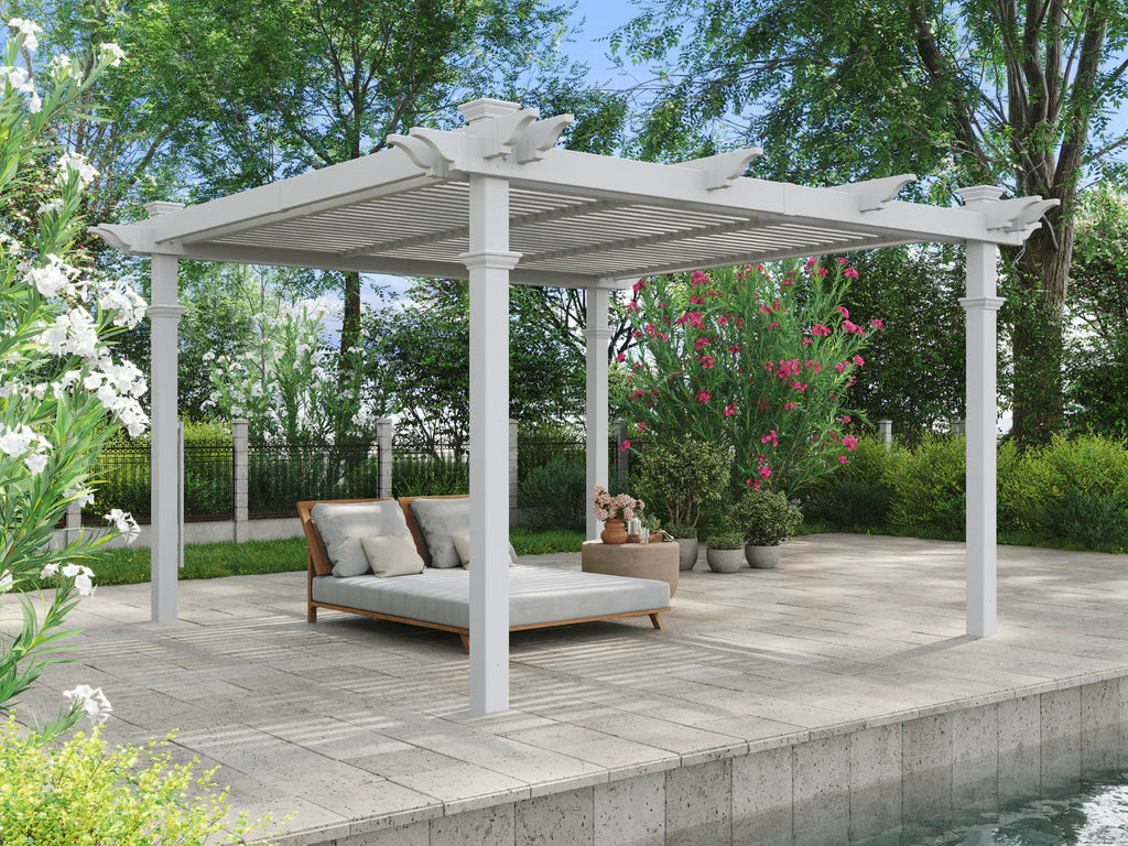 12' x 12' Vinyl Louvered Pergola