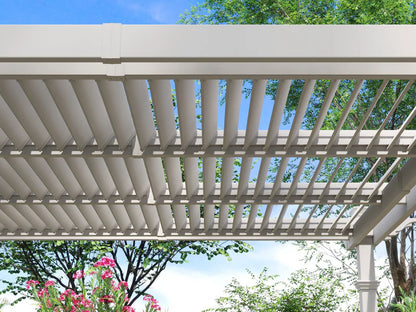 12' x 12' Vinyl Louvered Pergola