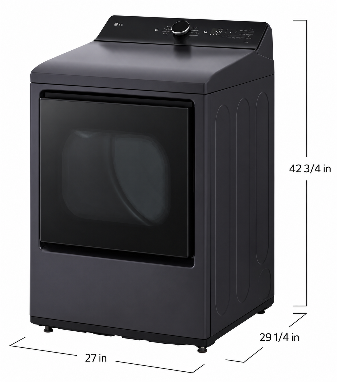 LG 7.3 Cu. Ft. Smart Rear Control Electric Dryer with Built-In Intelligence