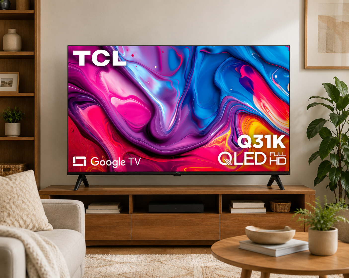 TCL 32" Q31K Series QLED 1080P FHD Smart Google TV (2025 Model) – 32Q31K