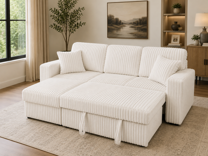 Oversized Corduroy Storage Sectional