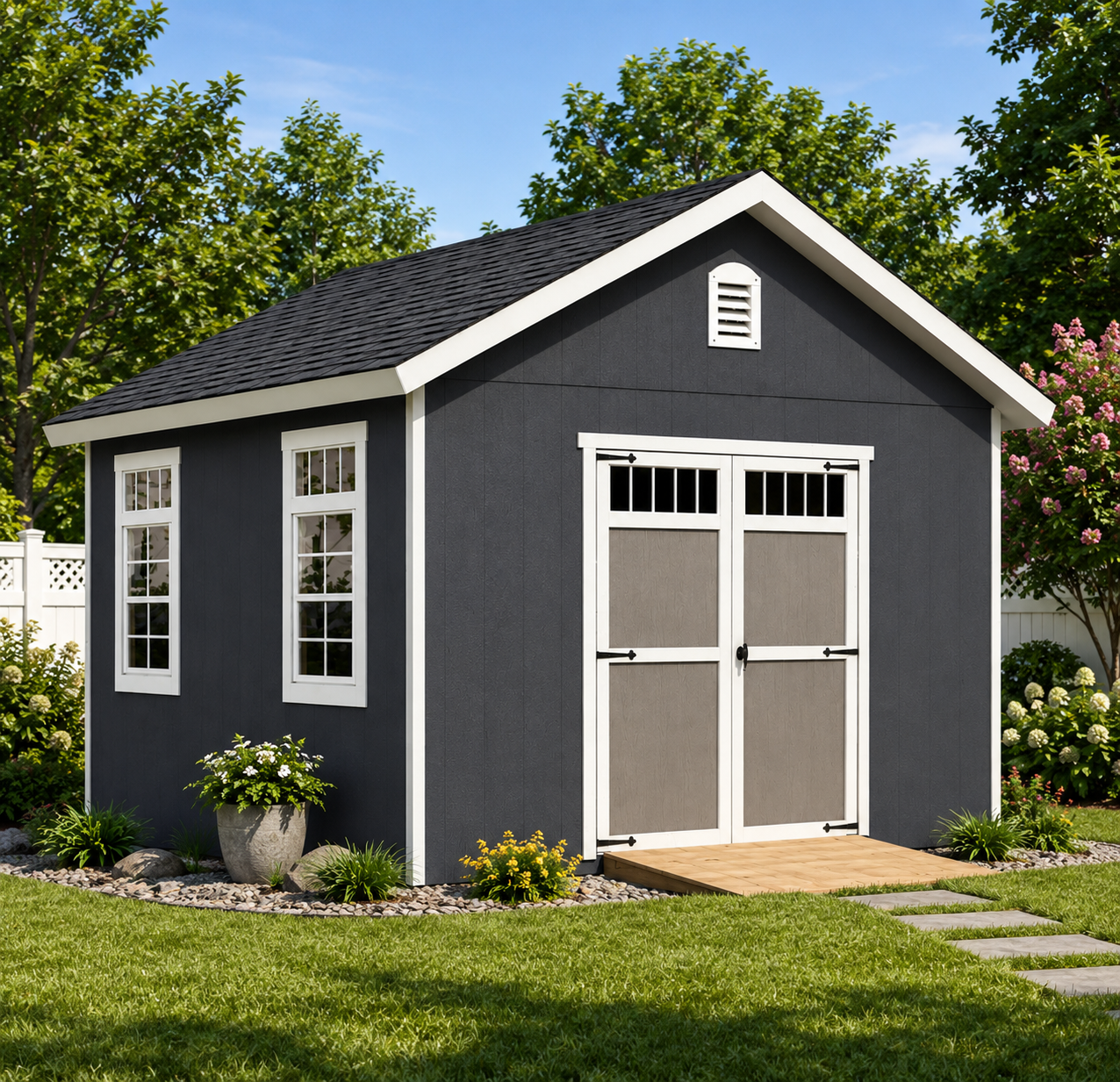 Yardline Large Wood Storage Shed with Loft & Floor System