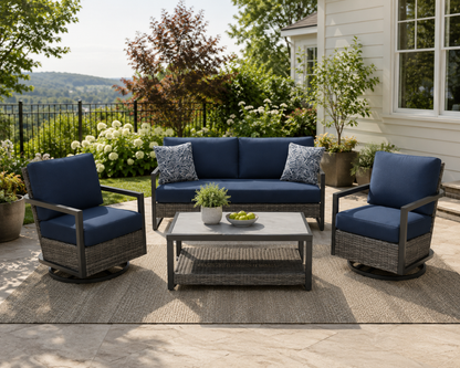 Agio Luna 4-Piece Outdoor Patio Deep Seating Set