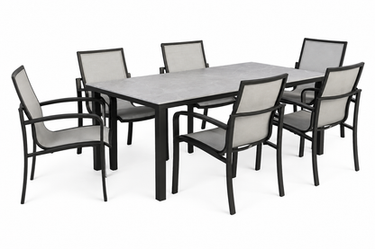 Agio 7-Piece Outdoor Dining Set with Sintered Stone Table