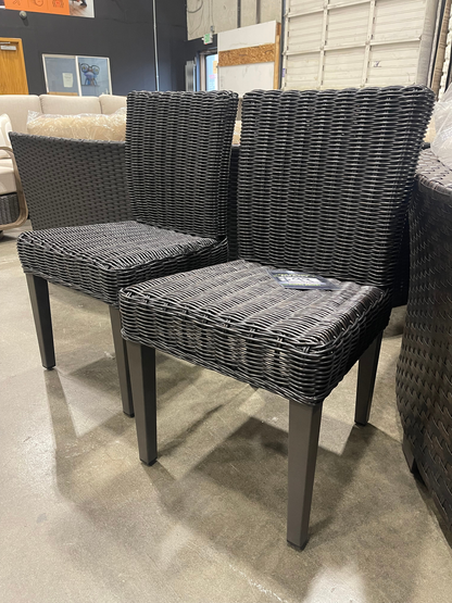 TK Classics Outdoor Patio Ottoman/Table – Wheat Polyrattan