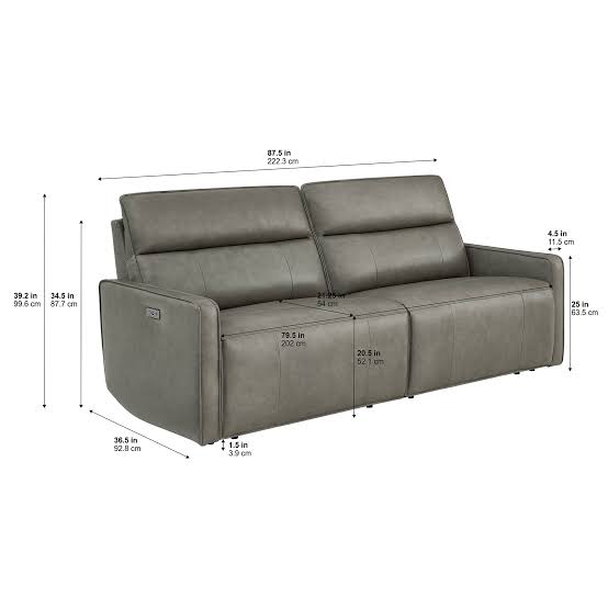 Reclining Sofa Grey