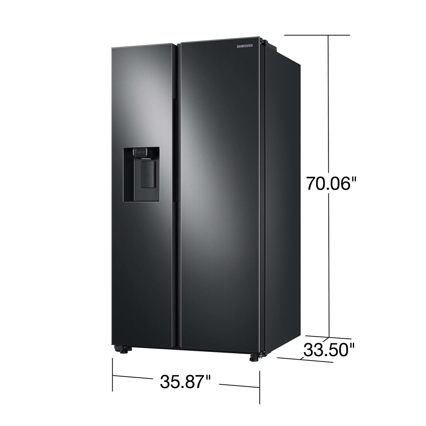 Samsung 27.4 Cu. Ft. Side-by-Side Refrigerator – Fingerprint Resistant Black Stainless Steel