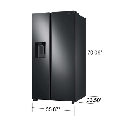 Samsung 27.4 Cu. Ft. Side-by-Side Refrigerator – Fingerprint Resistant Black Stainless Steel
