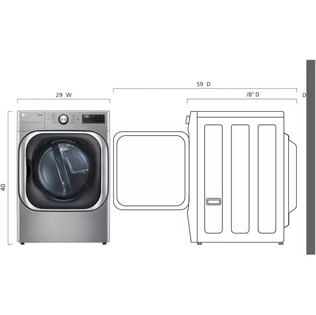 LG 9.0 Cu. Ft. Smart Electric Dryer