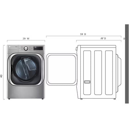 LG 9.0 Cu. Ft. Smart Electric Dryer