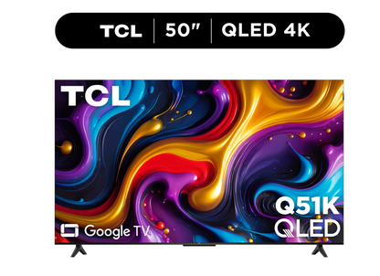 TCL 50" Q Series QLED 4K UHD Smart Google TV – 50Q51K (2025 Model)